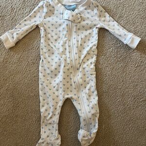 Blue Heart Kids Footie Pajamas